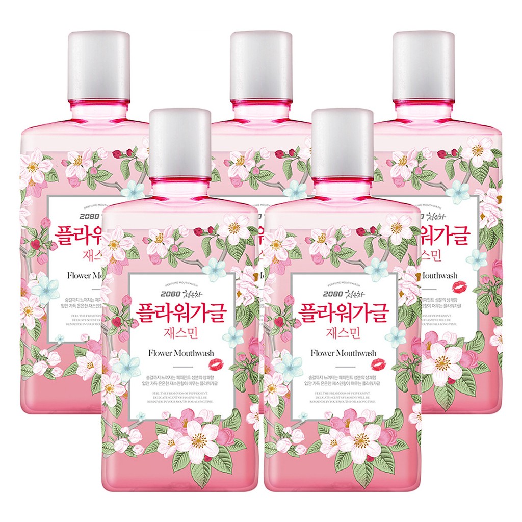 Nước súc miệng ức chế sự phát triển của vi khuẩn gây hôi miệng 2080 FLOWER MOUTHWASH 750ml - Hàn Quốc Chính Hãng