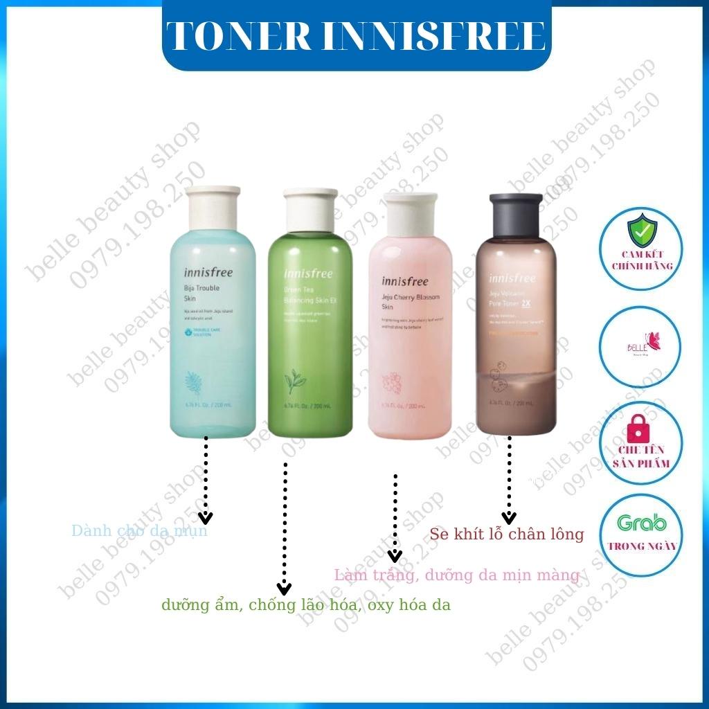 Nước cân bằng chăm sóc da Toner từ tro núi lửa innisfree Jeju Volcanic Pore Toner 2X 200ml