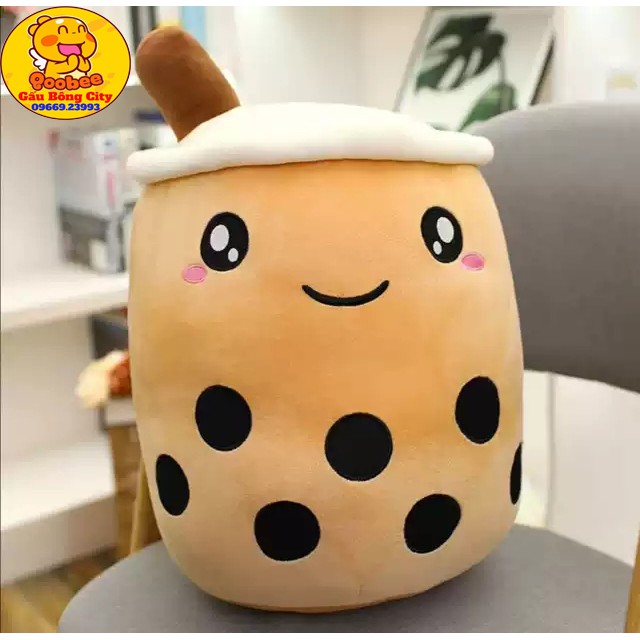 Gấu Bông Trà Sữa 37cm Mềm Mịn Cao Cấp Co Dãn 4 Chiều - Gối ôm cute dễ thương