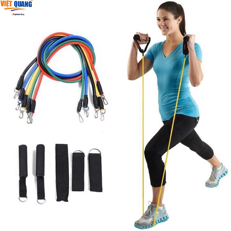 Bộ 5 Dây Kéo Ngũ Sắc Chất Lượng Tập gym,Tập Thể Dục
