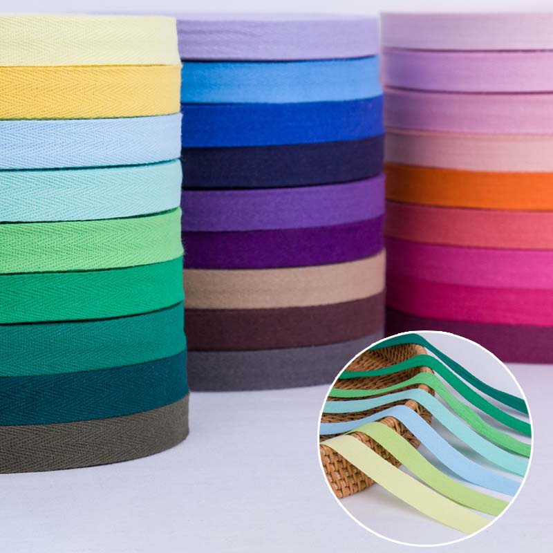 Cuộn Dây Ruy Băng Bằng Vải Cotton Dùng May Trang Trí Quần Áo / Túi Xách DIY