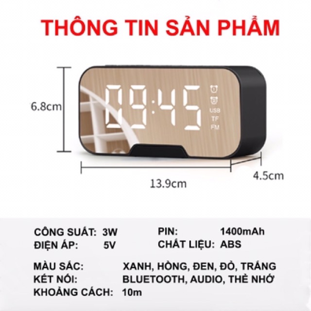 ⚡️[HOT TREND] LOA BLUETOOTH KÈM ĐỒNG HỒ 3IN1 (có bảo hành)