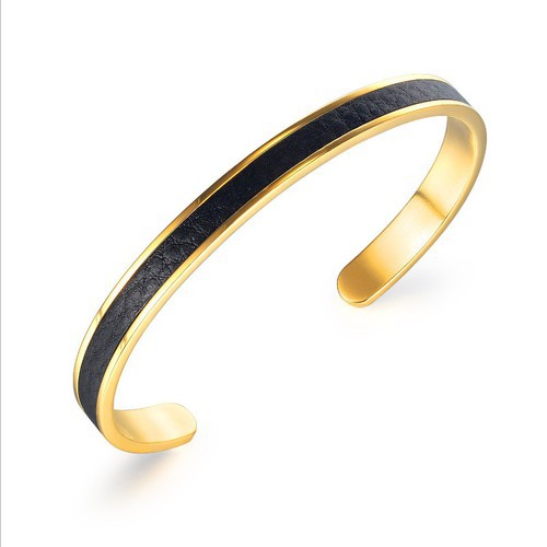 Vòng Tay Nam Kiểu Chữ C Titan Ko Đen TT 3254