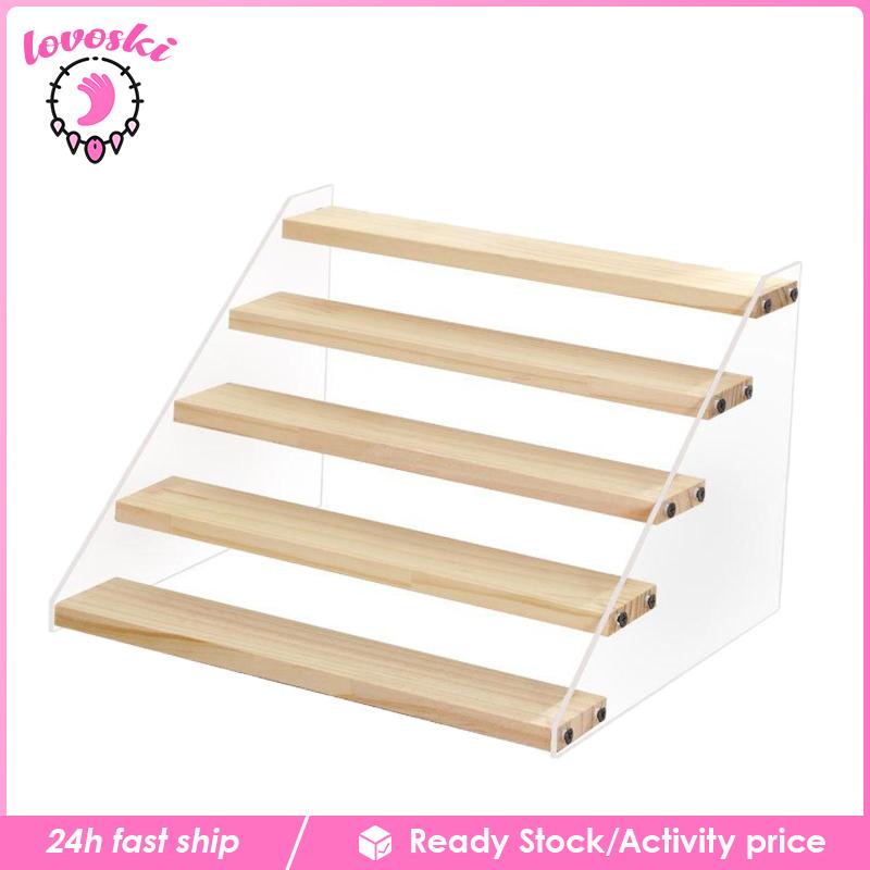(Hàng Mới Về) Kệ Gỗ Acrylic 5 Tầng Trưng Bày Kính Mắt Giá Đỡ