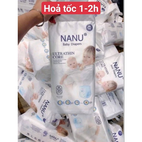 (sỉ)Bỉm Nanu dán/quần xuất nhật chống hăm đủ size 50S/50M/50L/50XL/50XXL/50XXXL