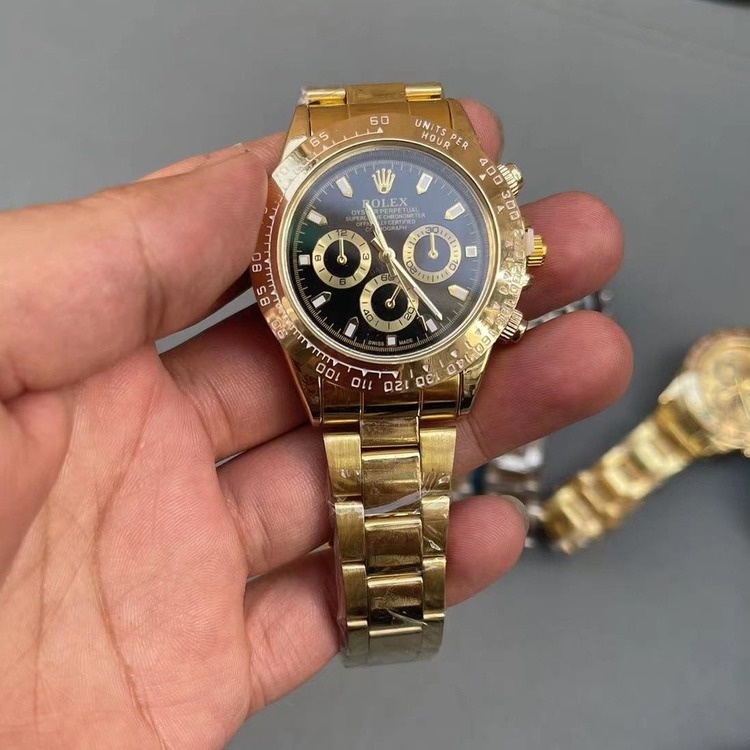 Đồng Hồ Đeo Tay Thép Không Gỉ Mạ Vàng Thời Trang Cho Nam