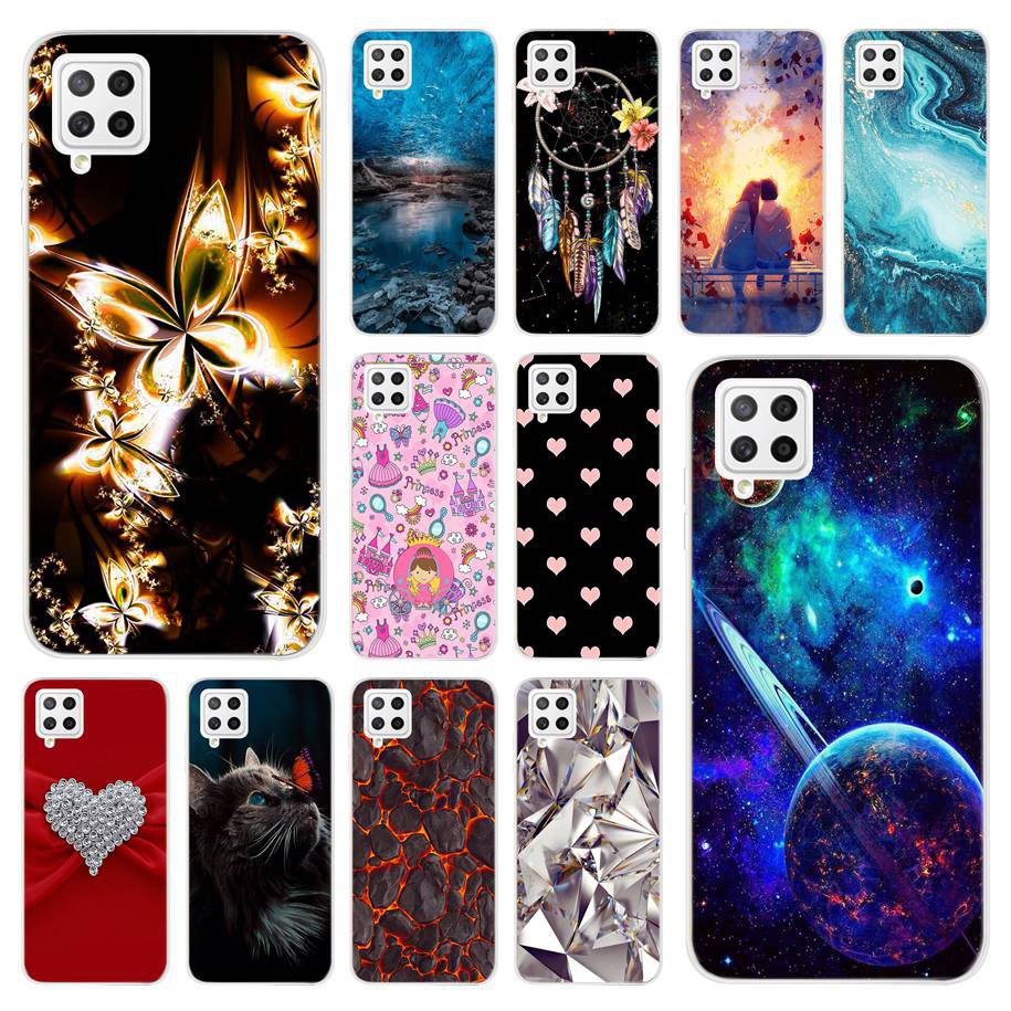 Ốp lưng silicone TPU hình con bướm và hành tinh thời trang dễ thương cho Samsung A22 5G 2021 Samsung A22 5G 2021