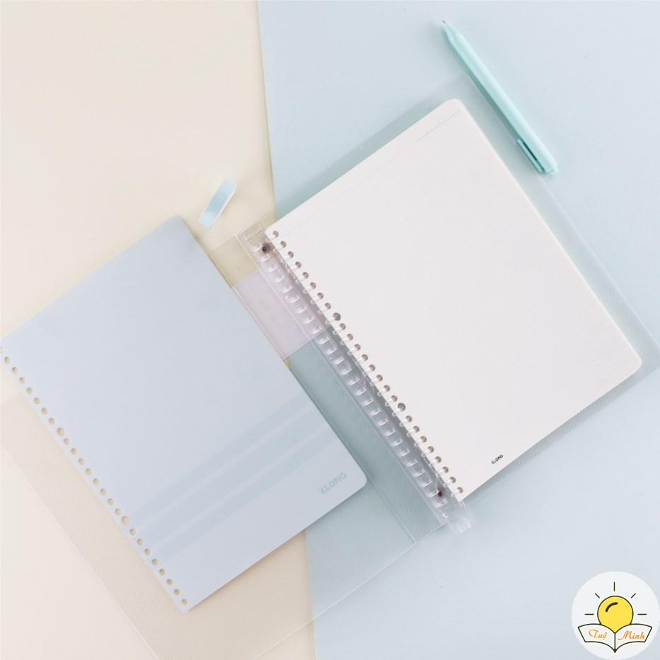 Sổ còng Caro 40 tờ B5 MS 544 Bìa trong suốt Klong, sổ bullet journal