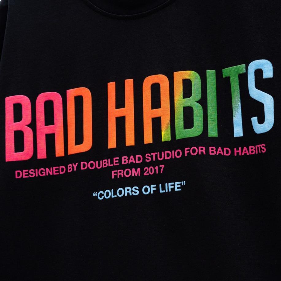 Tee BAD HABITS COLORFUL Chính Hãng Unisex , Áo Thun Local Brand Bad Rabbit 7 Màu Sắc Real 100% Cotton fCat STORE UNISEX