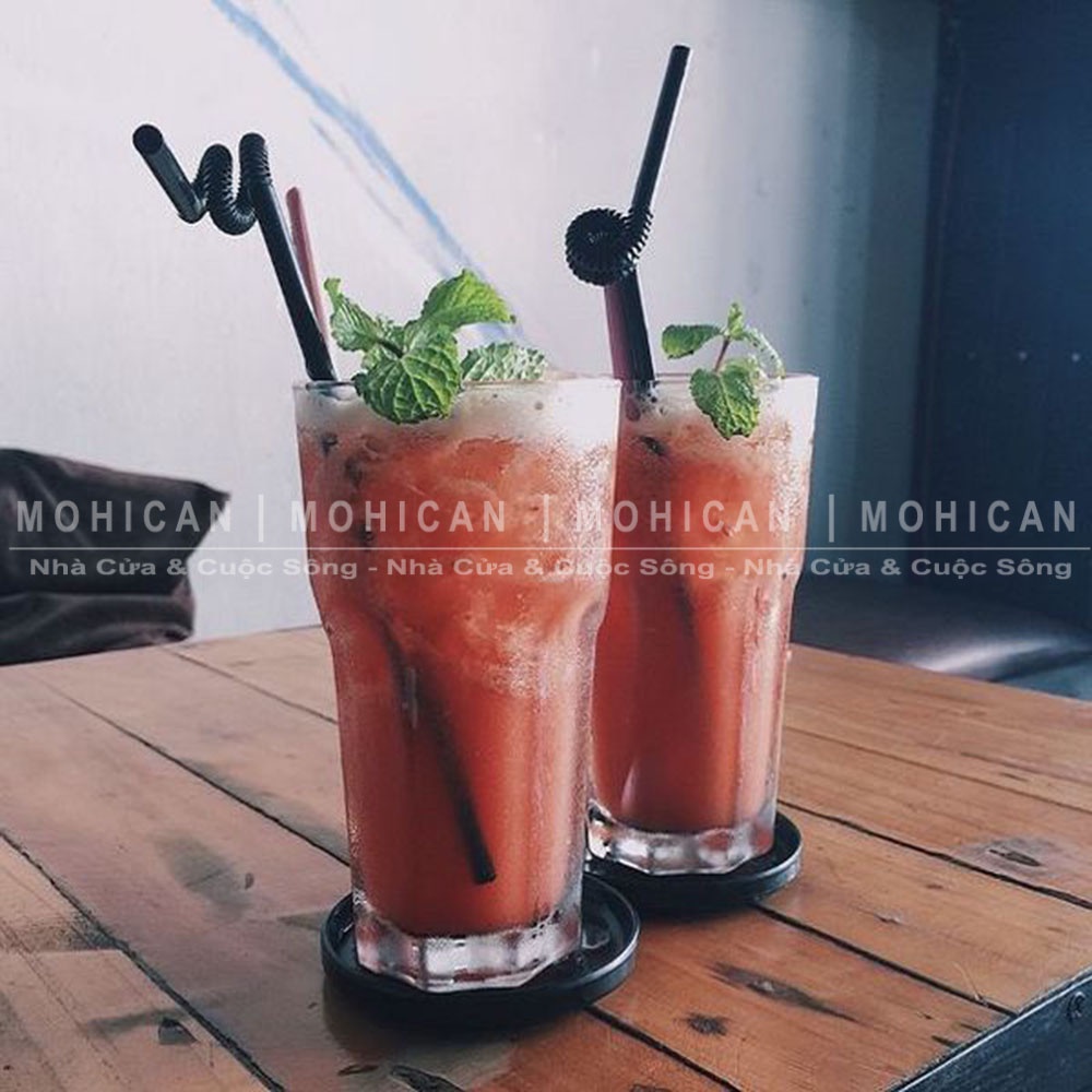 Ly thủy tinh cà phê sọc khía 380ml, cốc thủy tinh Lucky Centra Hi Ball uống soda, cao cấp Thái Lan dầy, đẹp LUKG-10005