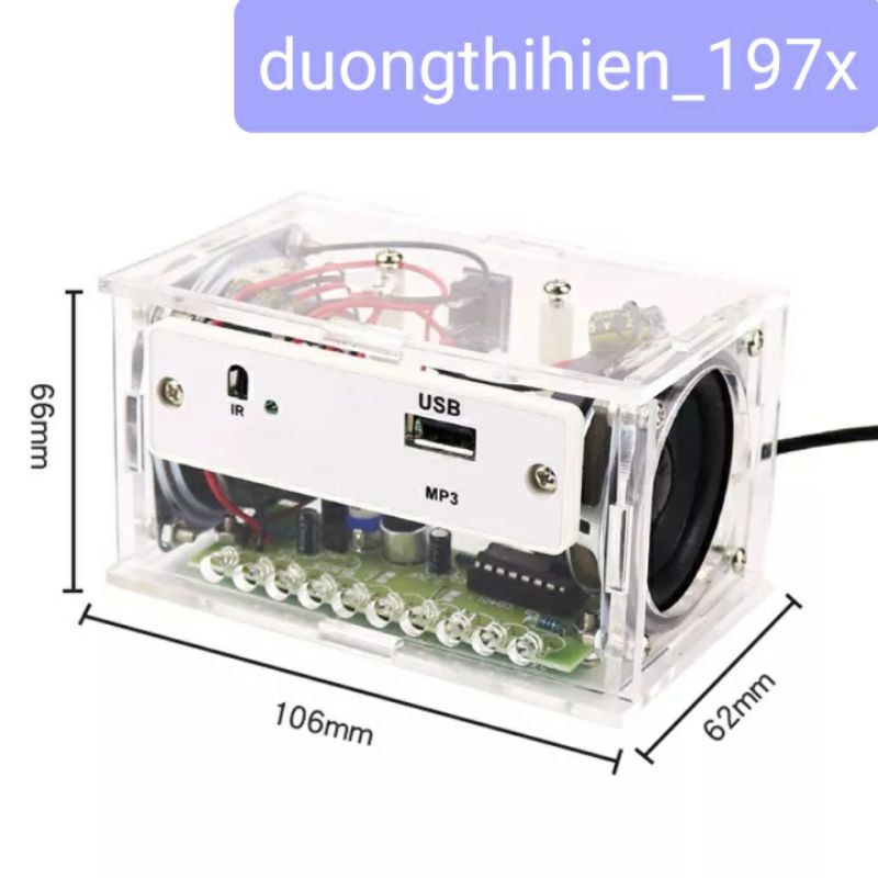 Combo linh kiện DIY loa bluetooth, bộ tự chế loa bluetooth 3Wx2