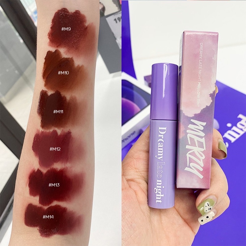 Son Kem Lì, Mịn Mượt Nhẹ Môi Merzy Dreamy Late Night Mellow Tint 4g