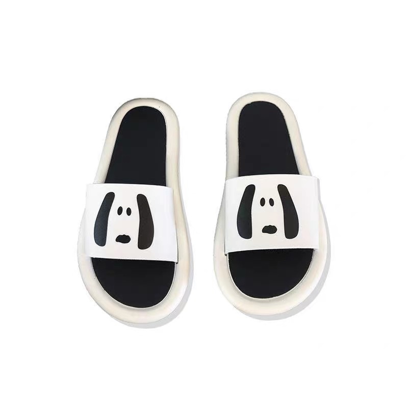 Dép quai ngang nữ BIU BIU, đi trong nhà cute họa tiết dễ thương Unisex.