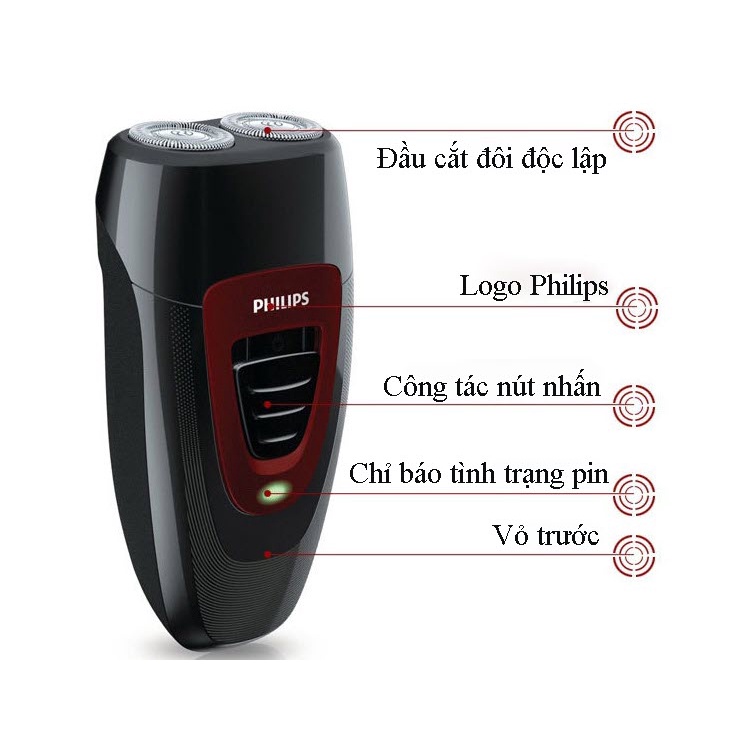 [Mã 153FMCGSALE1 giảm 10% đơn 250K] Máy cạo râu Philips 2 lưỡi PQ190, PQ182 - Hàng chính hãng - Bảo hành 2 năm