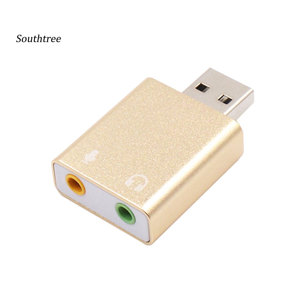 Thẻ âm thanh USB 7.1 có jack 3.5mm cho PC/Notebook