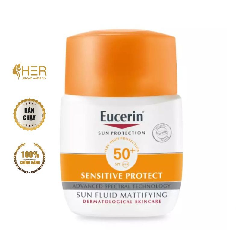 Kem chống nắng Eucerin Sun Fluid Sensitive Protect SPF 50+ 50ml