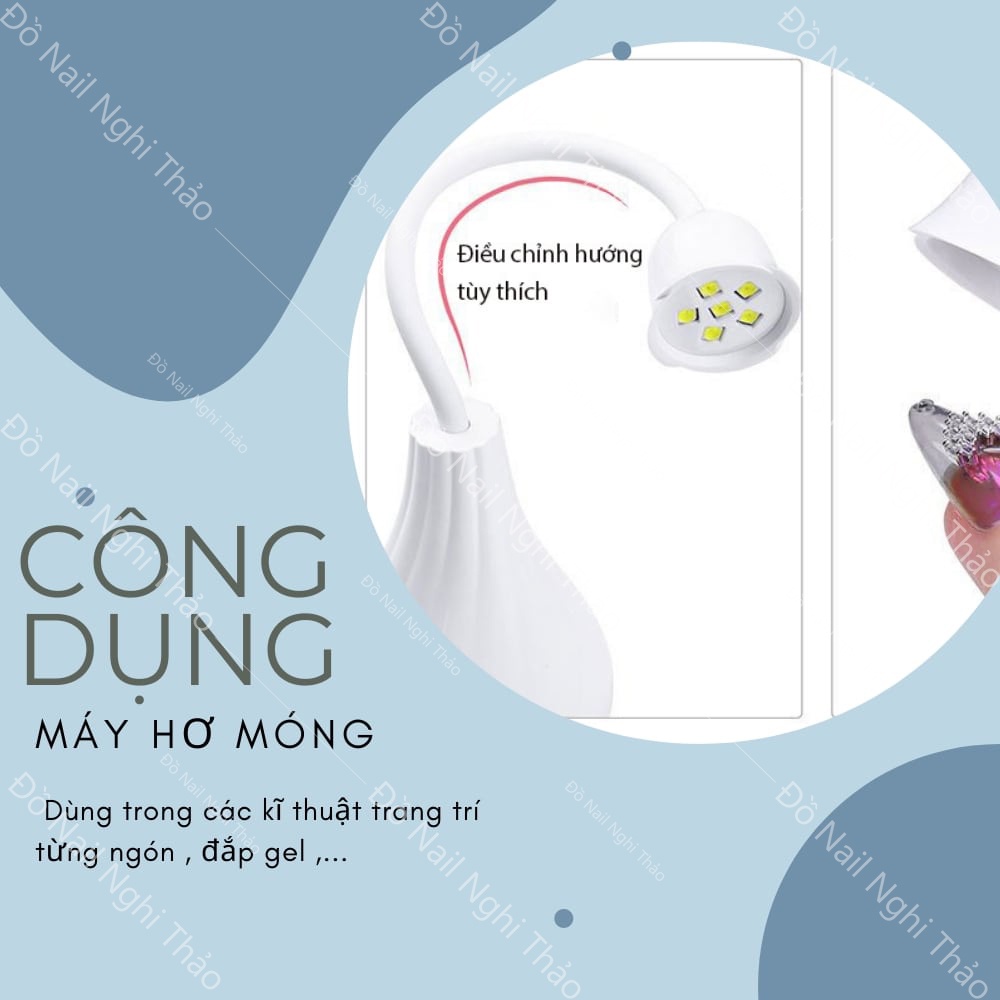 Máy hơ móng mini chân đứng