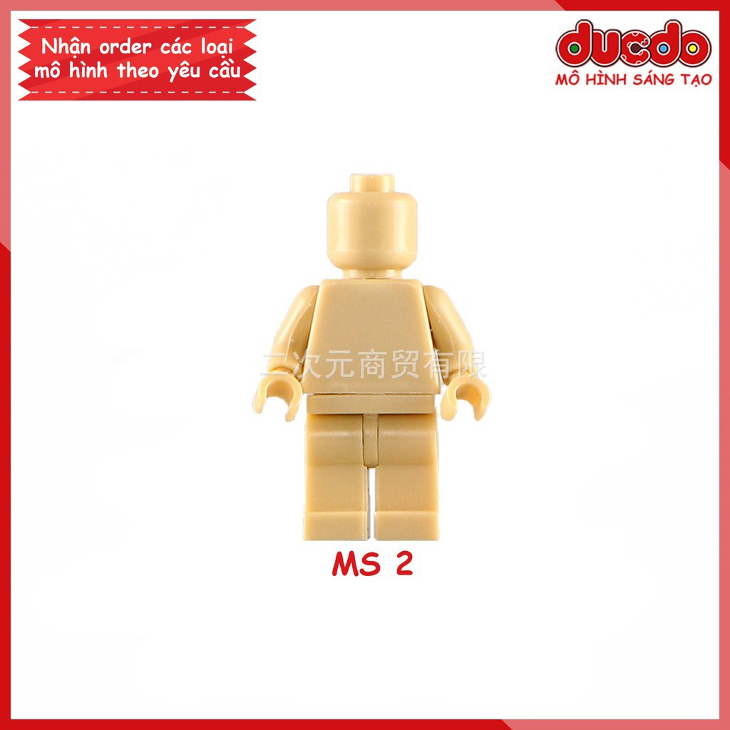 Minifigures trơn dùng để custom MOC - Đồ chơi Lắp ghép Xếp hình Mini Mô hình