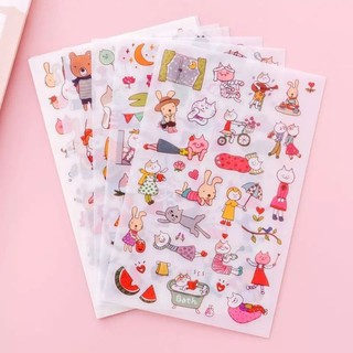 Combo 6 Miếng Dán Trang Trí Sticker Trang Trí Sticker Phong Cách Hàn Quốc Dễ Thương Cho Bé