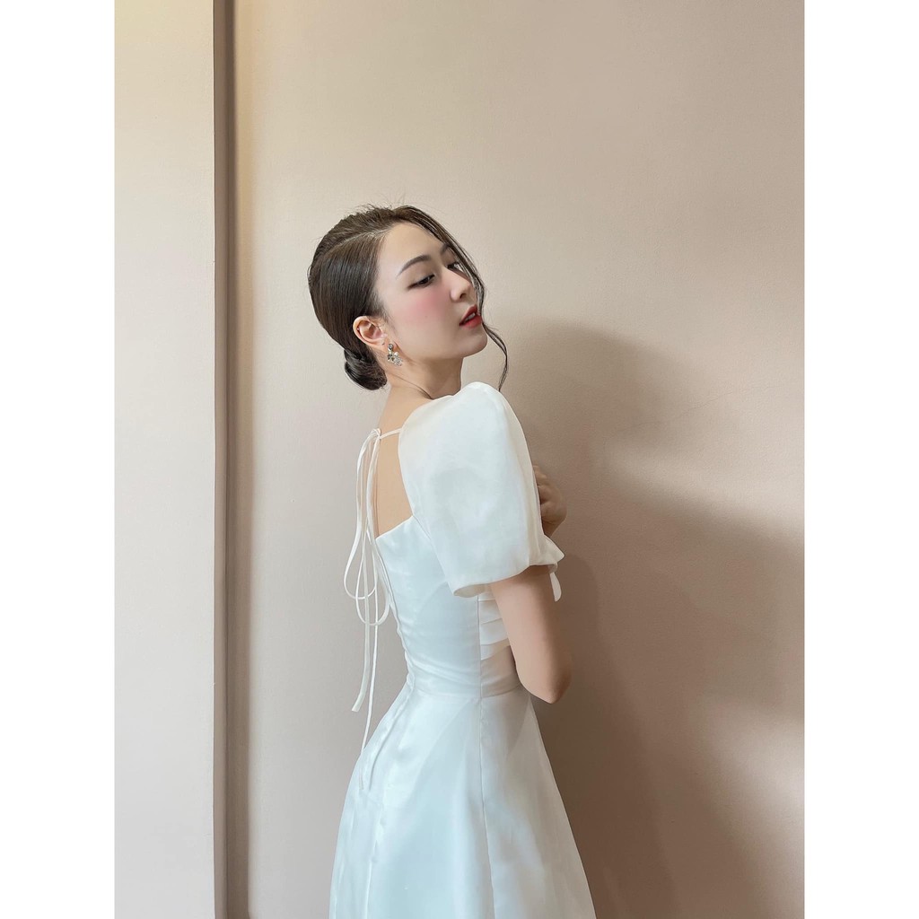 Đầm xếp ly ngực tay bồng sang chảnh - Mina dress | WebRaoVat - webraovat.net.vn