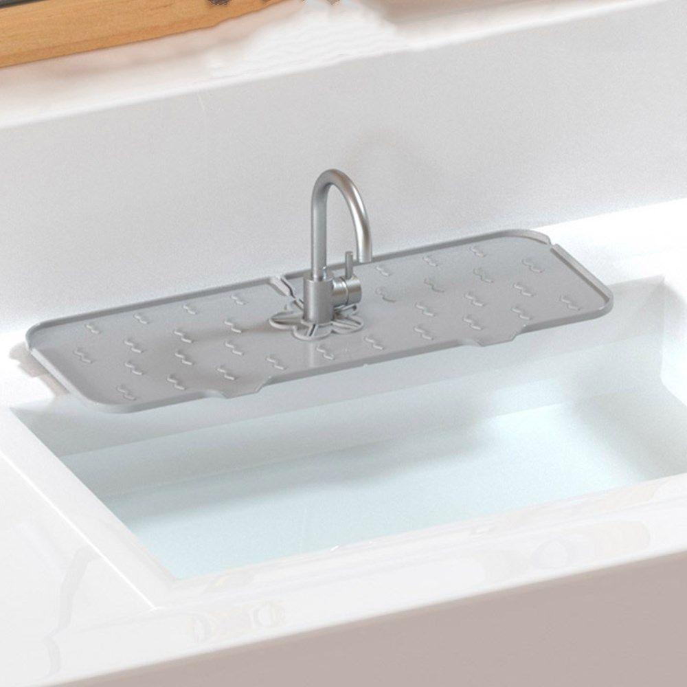 Miếng Đệm Silicone Gắn Vòi Nước Bồn Rửa Chén Chống Văng Nước Có Thể Giặt Rửa