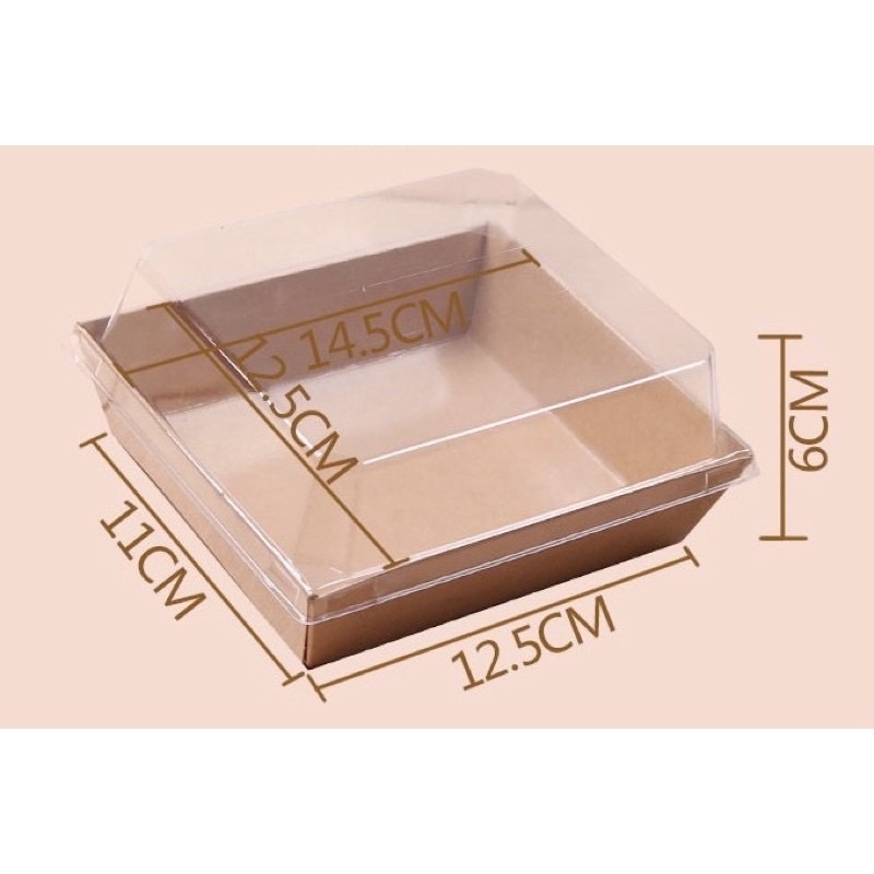 Hộp giấy Kraft vuông nắp trong 1413