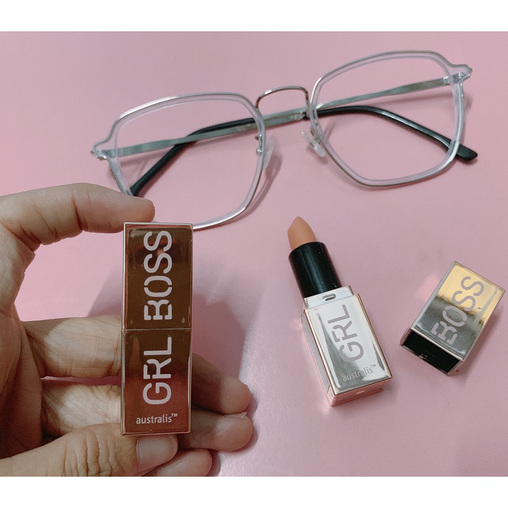 SON LÓT MINI DƯỠNG MÔI LÀM ĐẦY MÔI - AUSTRALIS GRLBOSS Satin Lipstick 2 Màu