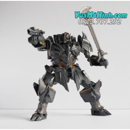 Mô hình Robot Transformers Megatron Black Mamba - Đồ chơi lắp ghép biến hình người máy Robot máy bay tiêm kích cao 21cm