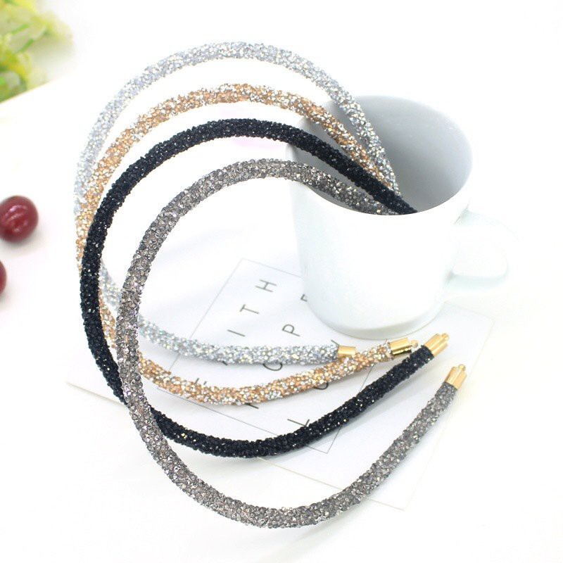 Bờm tóc đính đá băng đô pha lê nhân tạo lấp lánh thời trang sang trọng tiểu thư xinh xắn BT1
