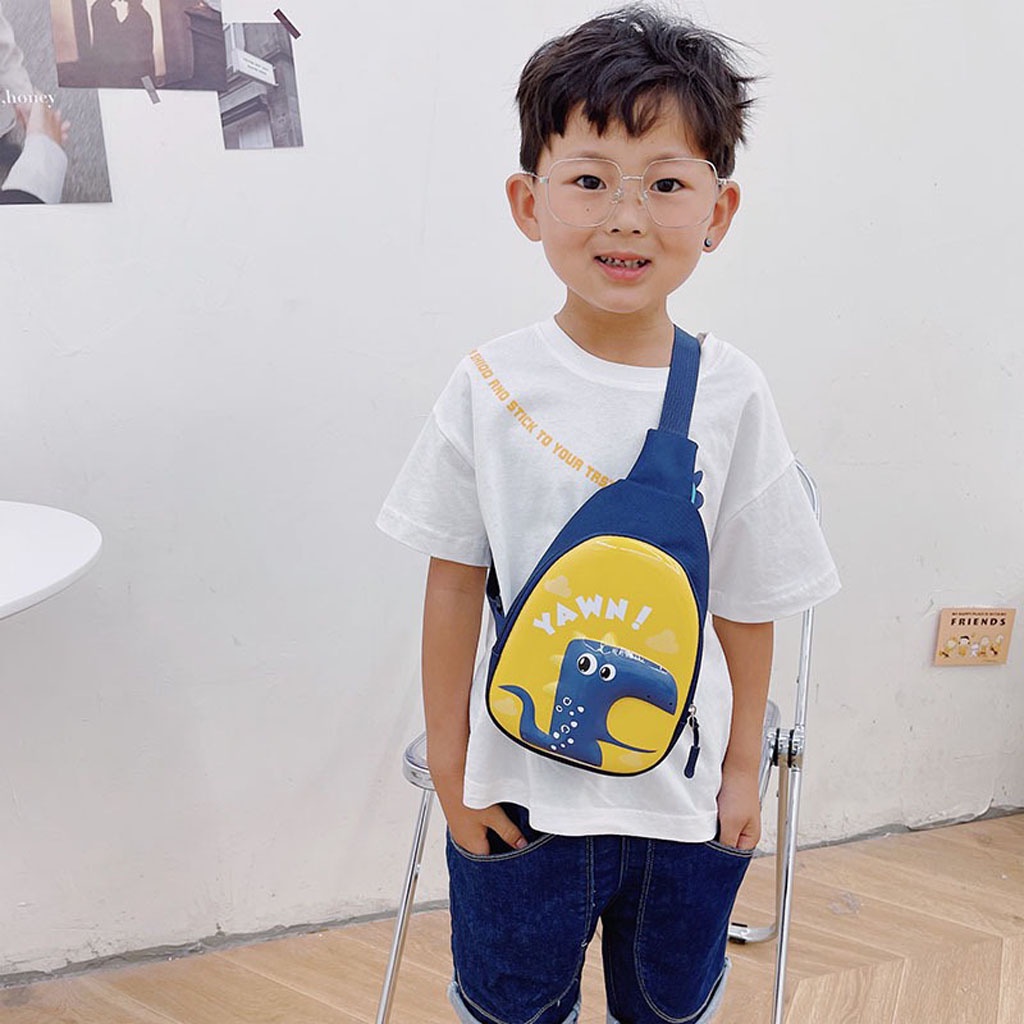Túi đeo chéo khủng long hoạt hình cho bé trai, bé gái đi chơi, đựng đồ rất xinh - LILA KIDS