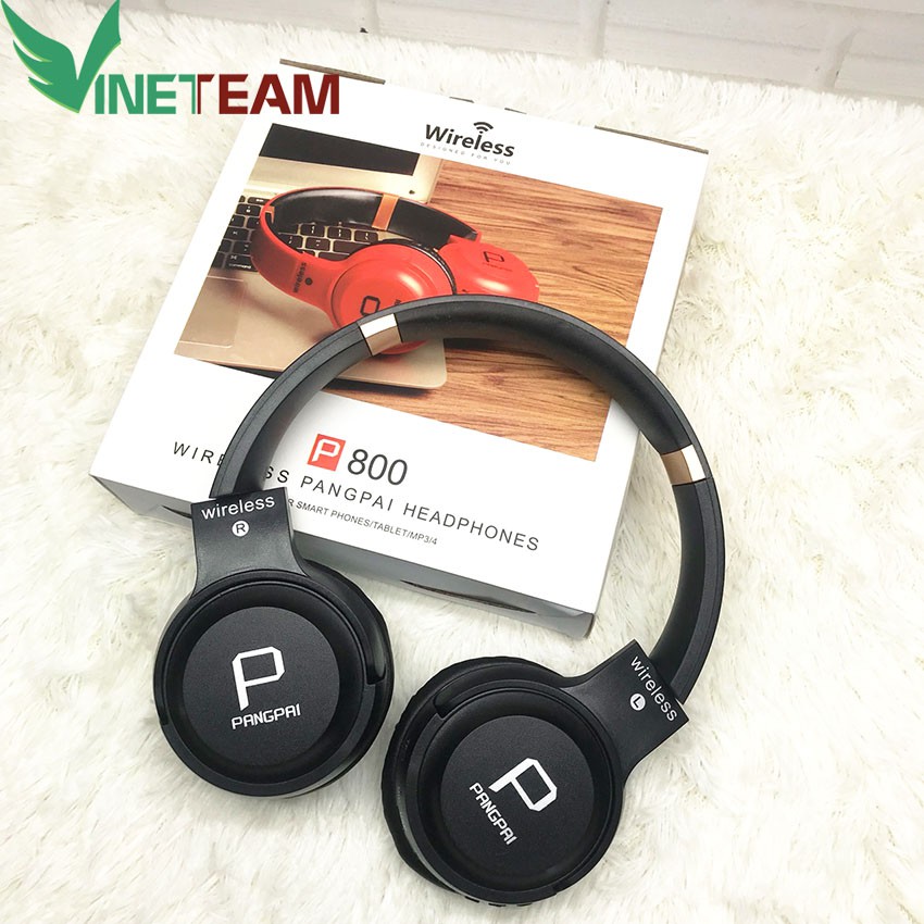 Tai nghe bluetooth chụp tai có mic pangpai p800 / P88 version 4.2 có khe cắm thẻ nhớ - Âm Thanh Đỉnh Cao -dc2983 | BigBuy360 - bigbuy360.vn