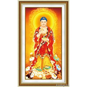 Tranh thêu chữ thập PHẬT (A1126)40×70cm chưa thêu