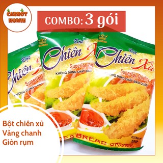 Combo 03 gói bột chiên xù 100g vàng chanh giòn rụm