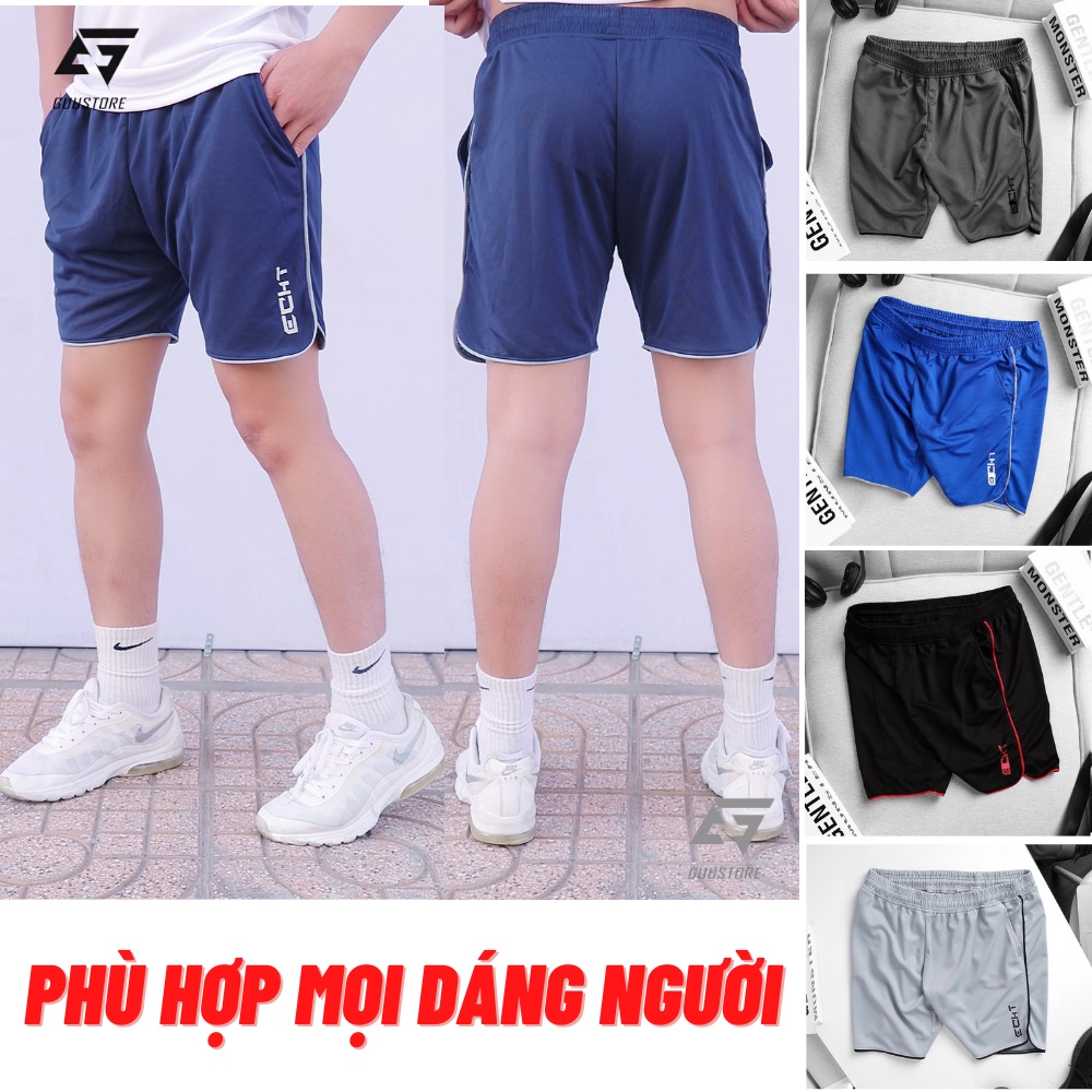 Quần đùi thể thao nam 𝗛𝗔̀𝗡𝗚 𝗩𝗡𝗫𝗞 Short nam tập gym ECHT vải co giãn, thấm hút mồ hôi tốt