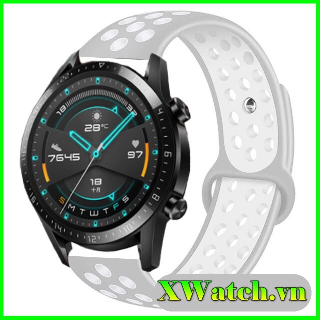 Dây đeo silicon thể thao 2 màu Samsung Watch 3 45mm, Pace, Stratos , GTR 47 GTR2 GTR2E, Gear S3 46mm GT/2/2E/Pro