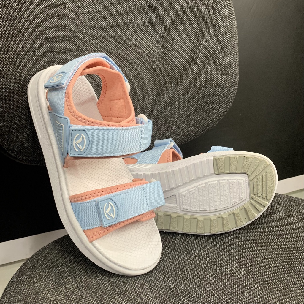 Giày Sandal Nữ Hiệu Rova - Xăng đan đi học RV2205P Hồng xanh dương