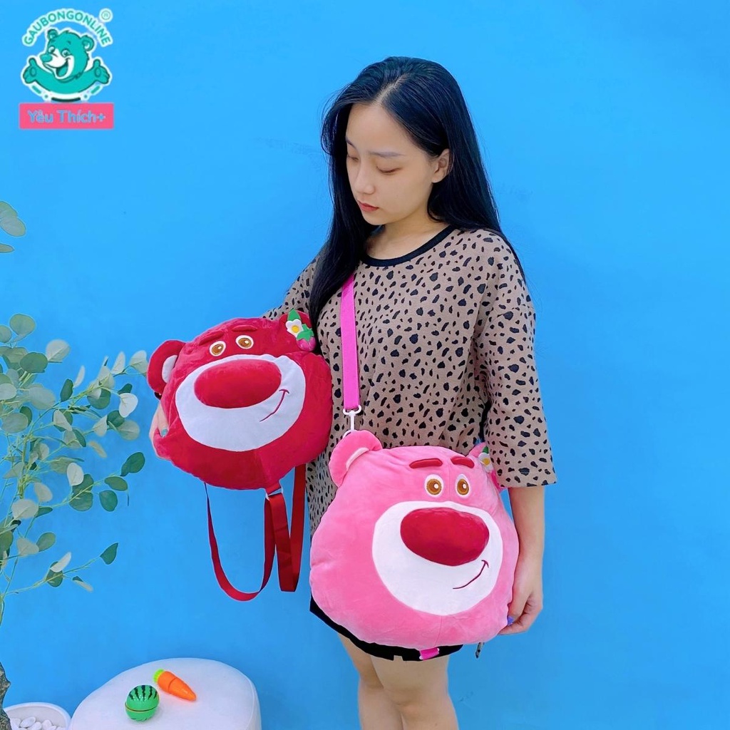 Chăn Gối Gấu Bông Lotso Nằm Ngủ Có Quai Đeo Tiên Lợi Cao Cấp - Gấu Bông Online