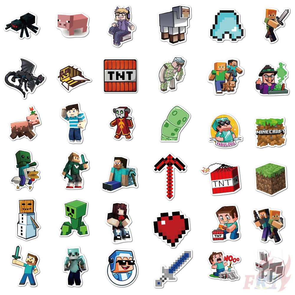 100 chiếc/ bộ hình dán Doodle Games Minecraft Series A cho hành lý thời trang máy tính xách tay ván trượt tự làm