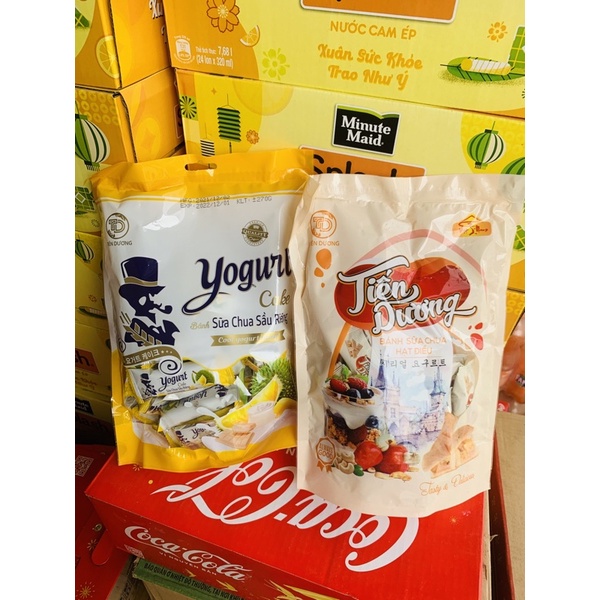 Bánh/kẹo Sữa Chua Hạt Điều/Vị Sầu Riêng Tiến Dương Túi 250g