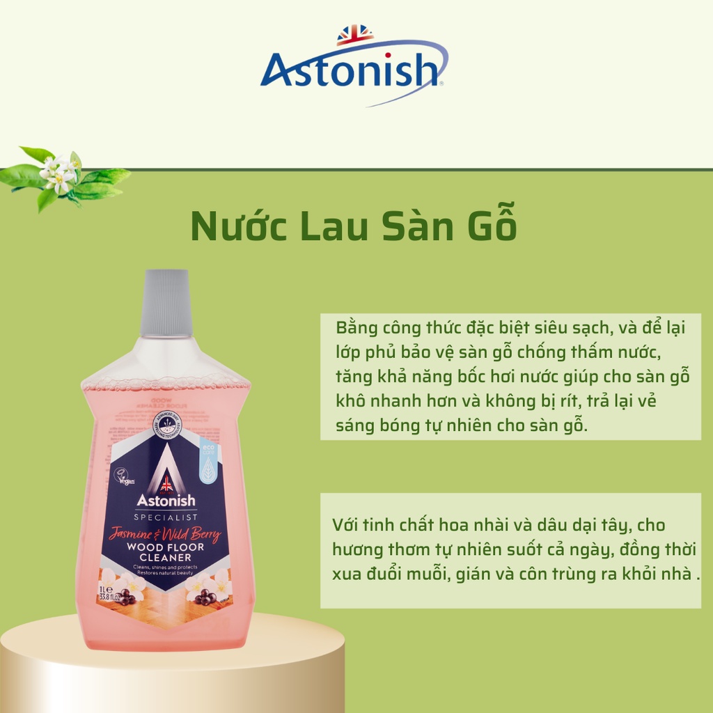 Nước lau nhà sinh học lau sàn gỗ Astonish C6120