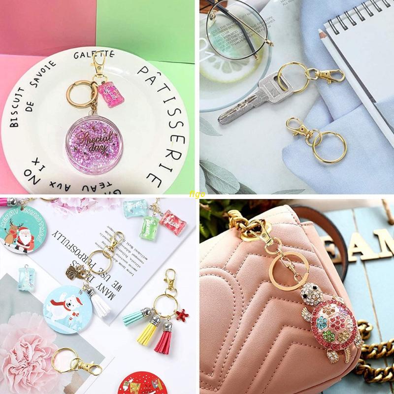 Set 100 Móc Khóa Hình Tôm Hùm Màu Vàng Bằng Hợp Kim DIY Dùng Làm Quà Tặng Sinh Nhật