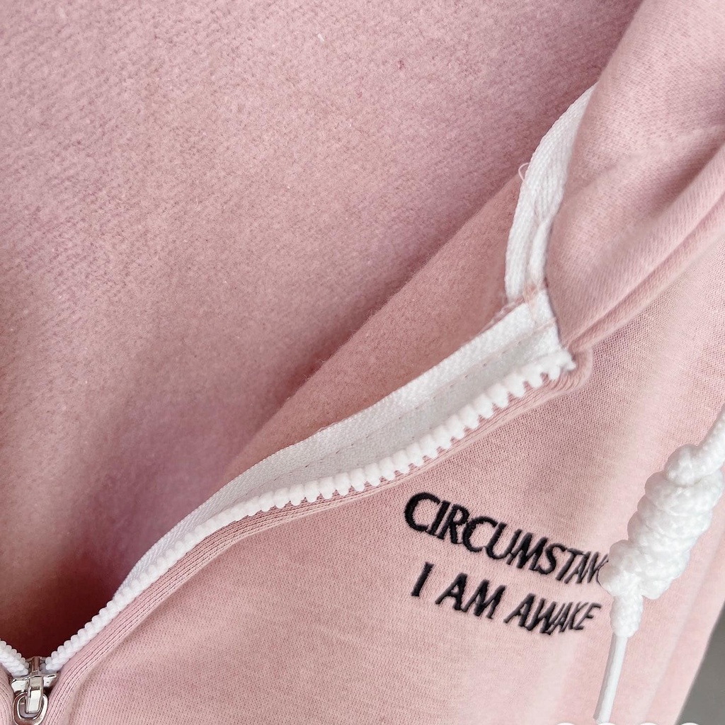 [sẵn]Áo khoác tay dài form rộng chữ thêu Awake (ảnh thật tại shop) Tanazi Closet