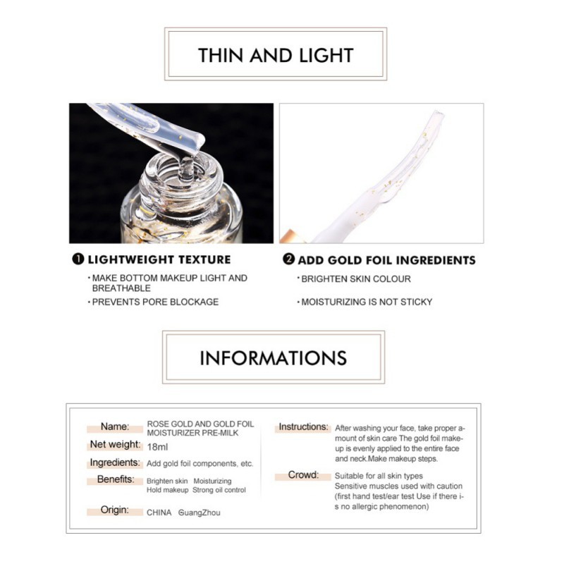 O.TWO.O 24k Rose Gold Elixir Face Essential Primer Foundation | BigBuy360 - bigbuy360.vn