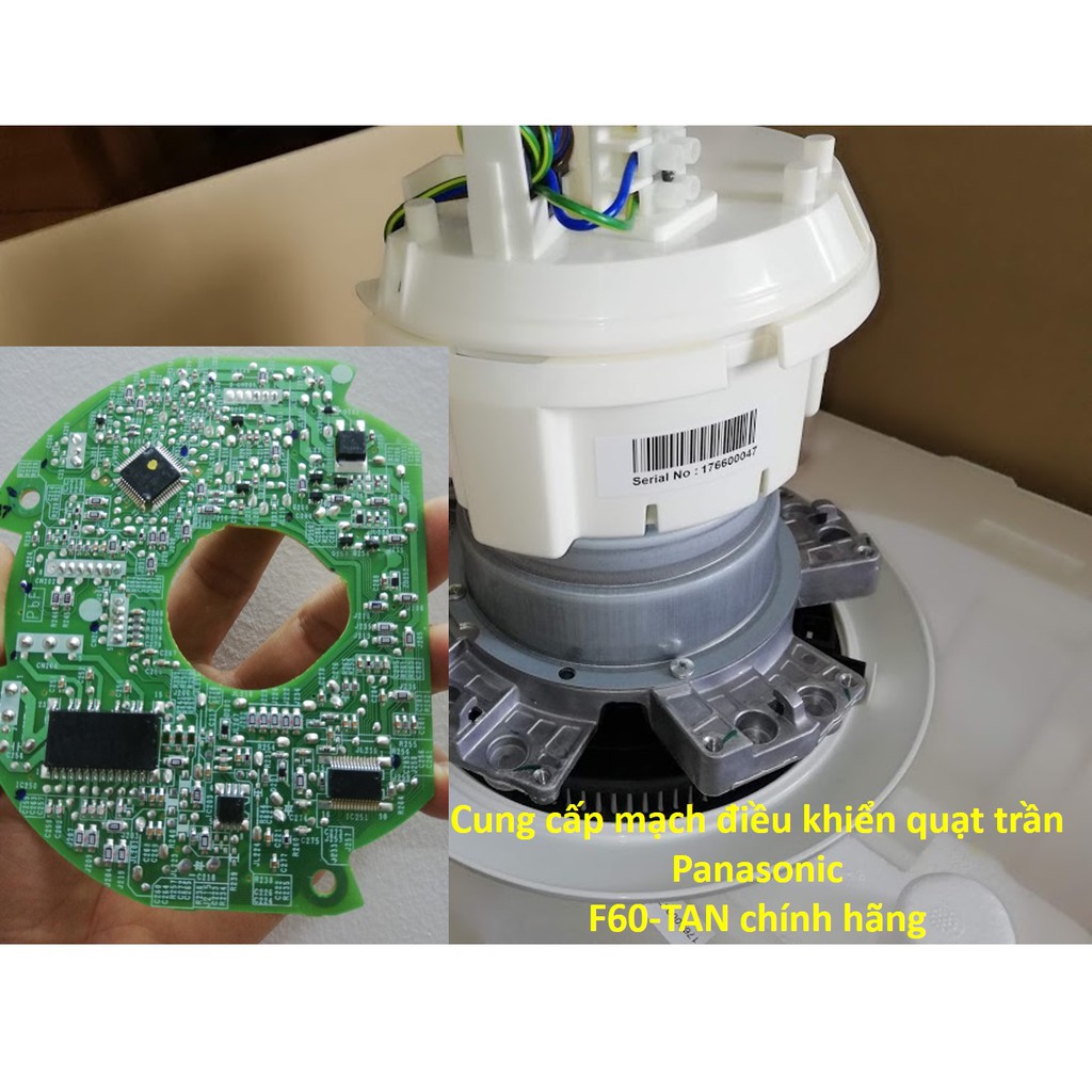 Bo mạch điều khiển quạt trần DC 5 cánh Panasonic F60-TAN chính hãng