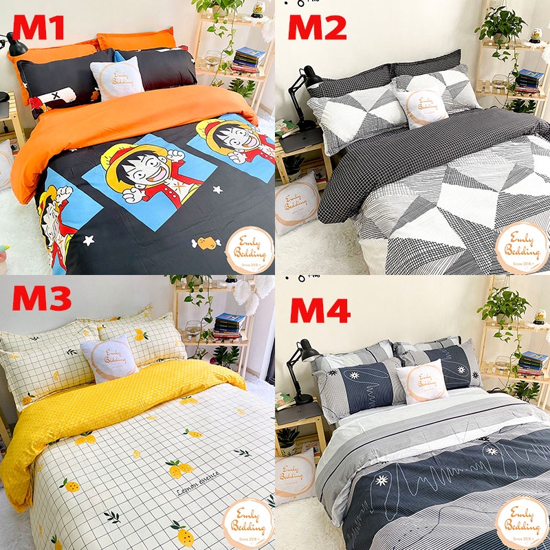 Trọn bộ 4 món vỏ chăn ga gối cotton poly nhập khẩu mềm mịn(chọn mẫu nhắn shop) | BigBuy360 - bigbuy360.vn