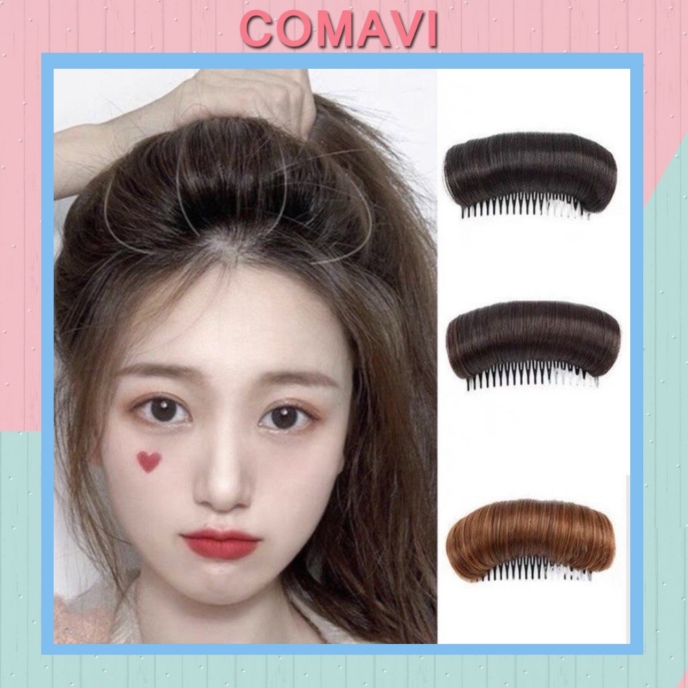 Tóc giả nữ Comavi kẹp tóc giả độn phồng chân tóc hàn quốc cao cấp TG15