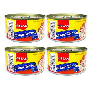 Combo 4 Cá Ngừ Xốt Dầu Vissan 170g (Date 2026)