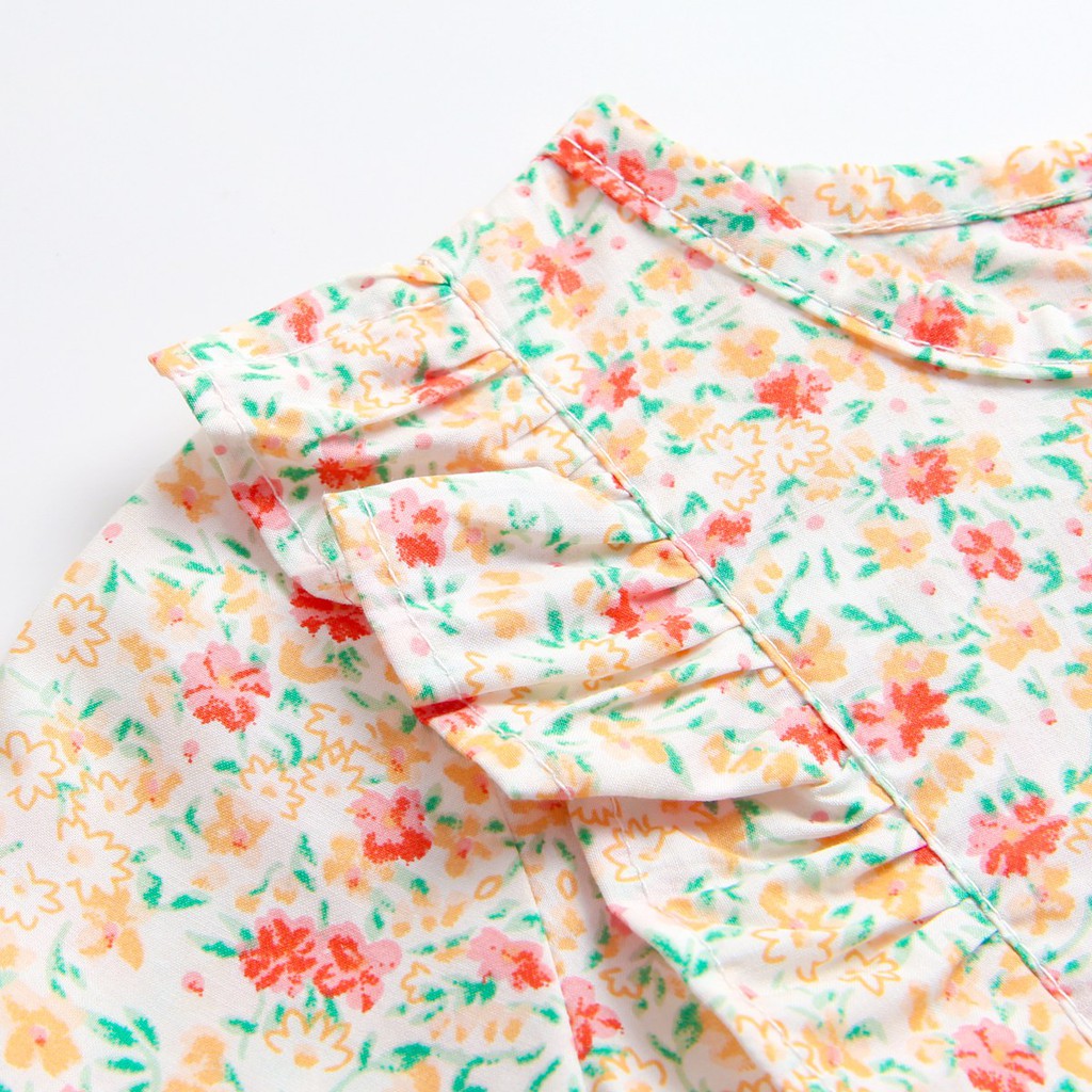 Áo Liền Quần Sanlutoz Vải Hoa Thời Trang Bé Gái