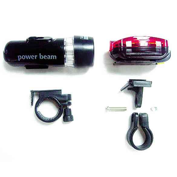 Set Đèn Pha 5LED Và Đèn Gắn Đuôi Xe Đạp 5LED Không Thấm Nước