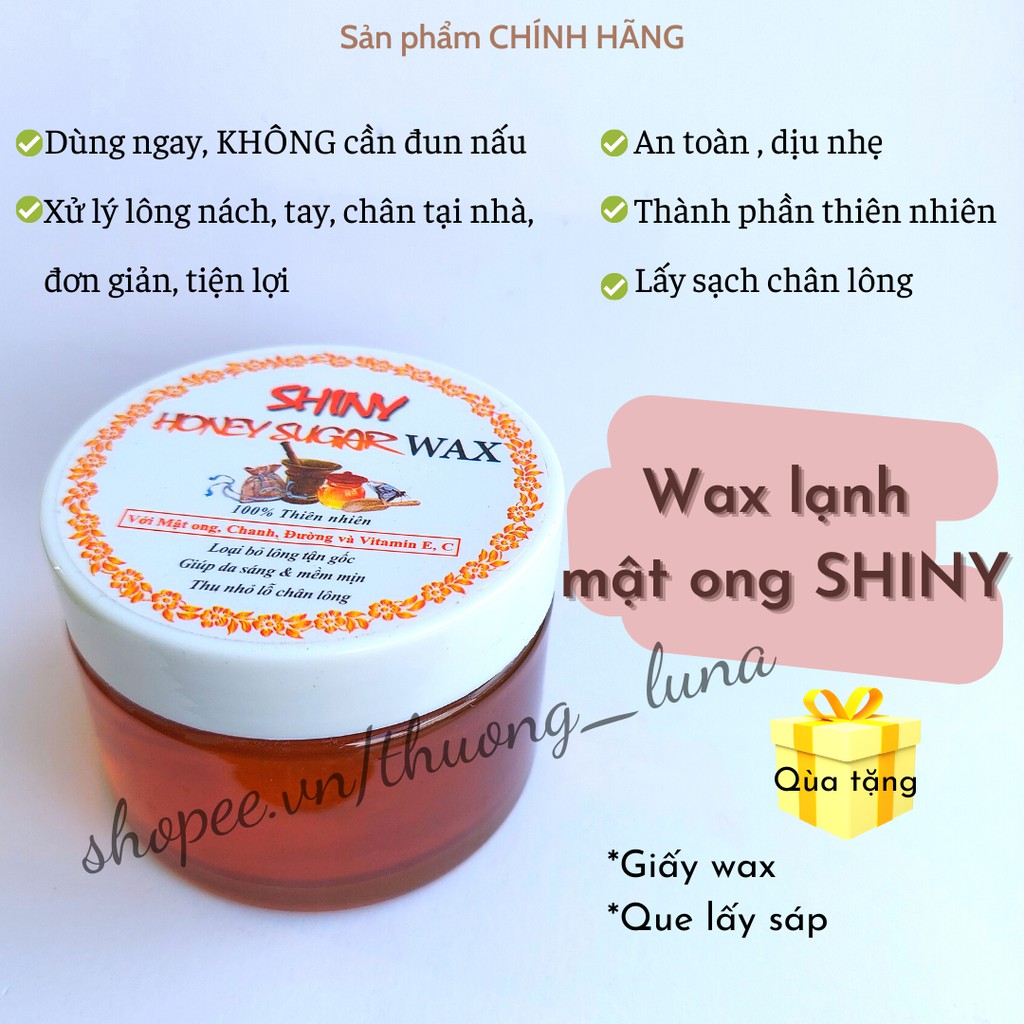 Wax lạnh mật ong SHINY HANDMADE 250G , tẩy sạch lông chân,lông tay, lông nách...